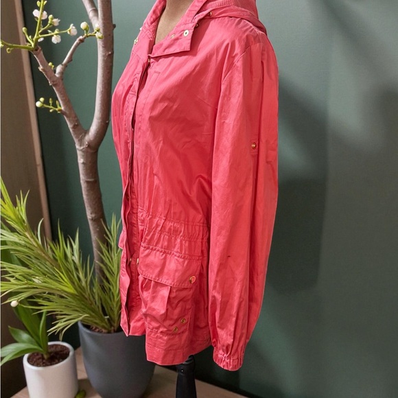 Jones New York Orange Utility Jacket with Gold Details - Picture 2 of 5